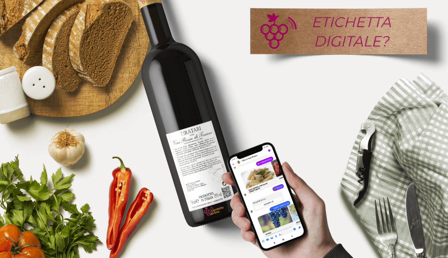 Etichetta digitale vino con ingredienti e calorie: ecco la soluzione